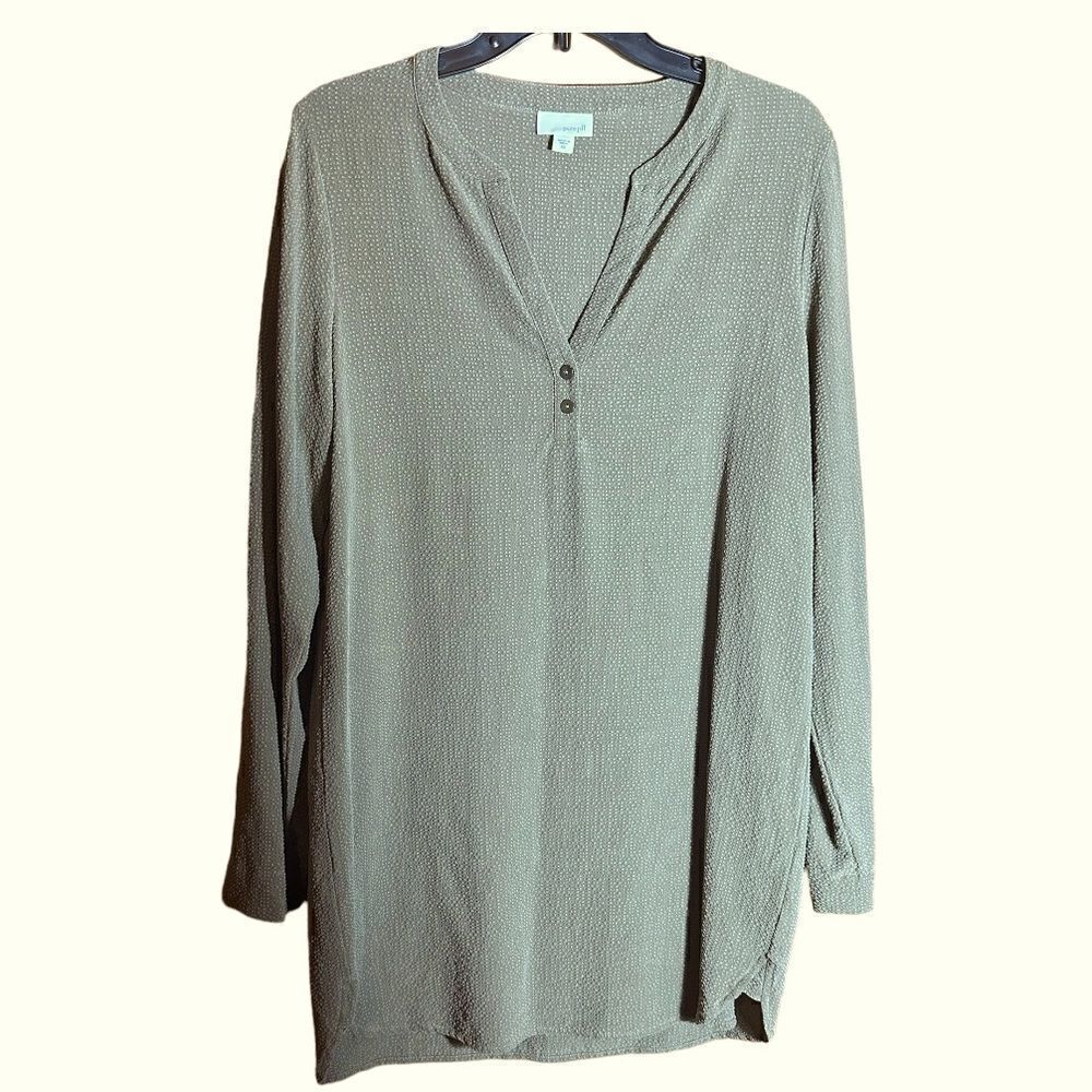 ‎Pure Jill Textured Tunic Top Size XS